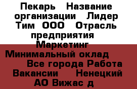 Пекарь › Название организации ­ Лидер Тим, ООО › Отрасль предприятия ­ Маркетинг › Минимальный оклад ­ 27 600 - Все города Работа » Вакансии   . Ненецкий АО,Вижас д.